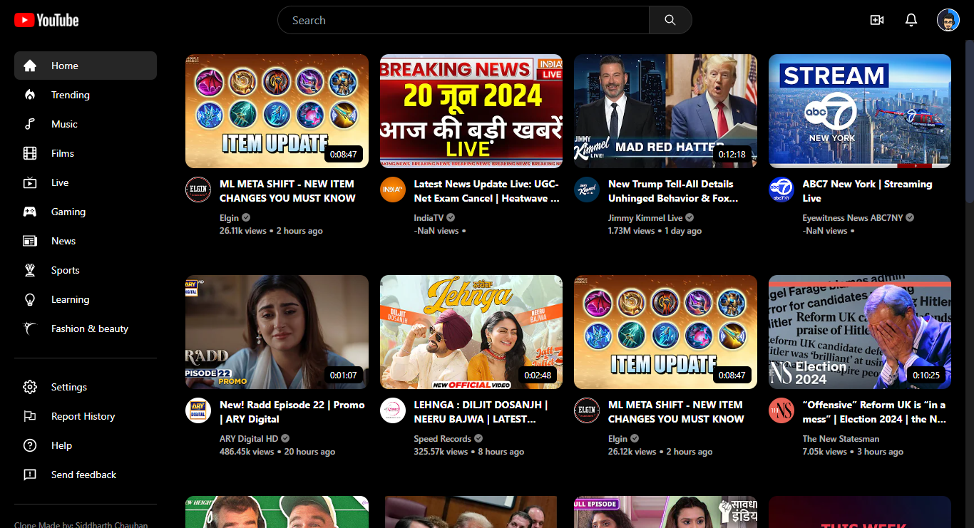 Youtube Project Image